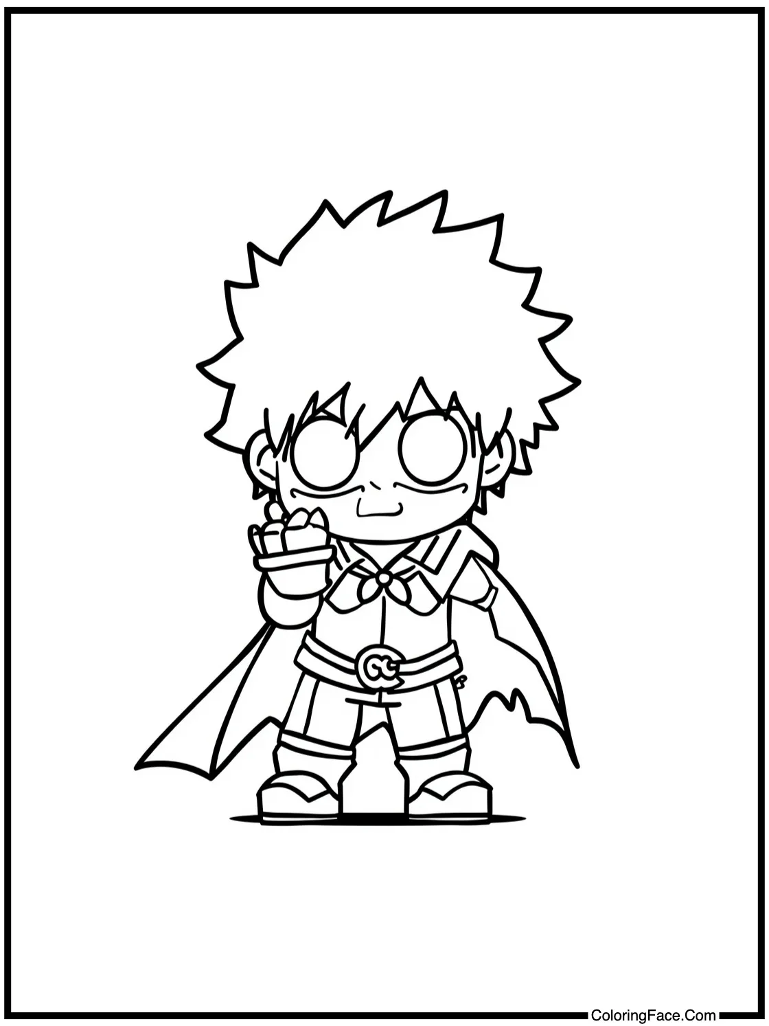 with a character interacting