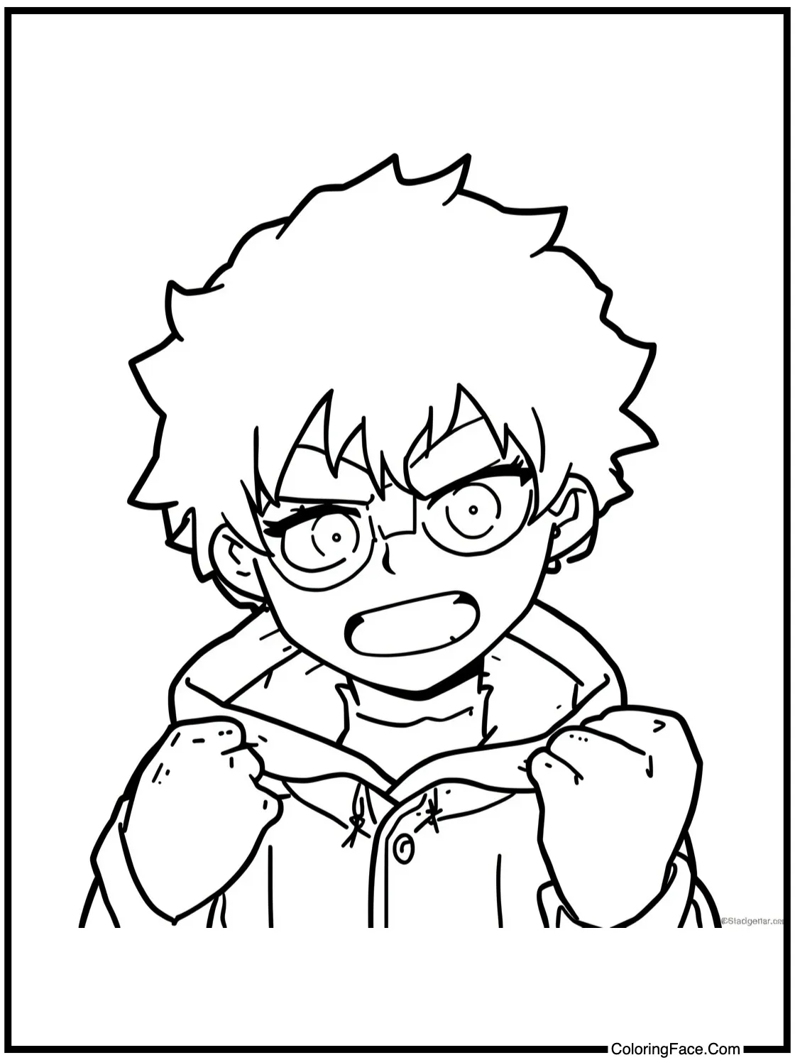 of a character communicating