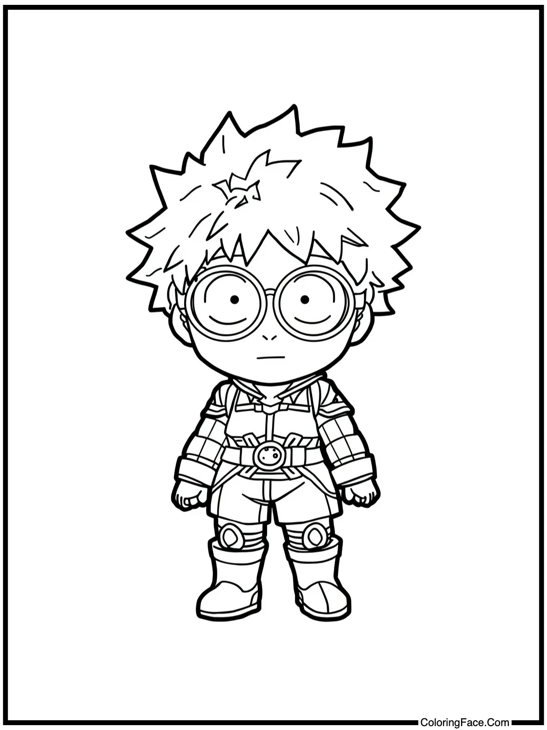 of a character observing