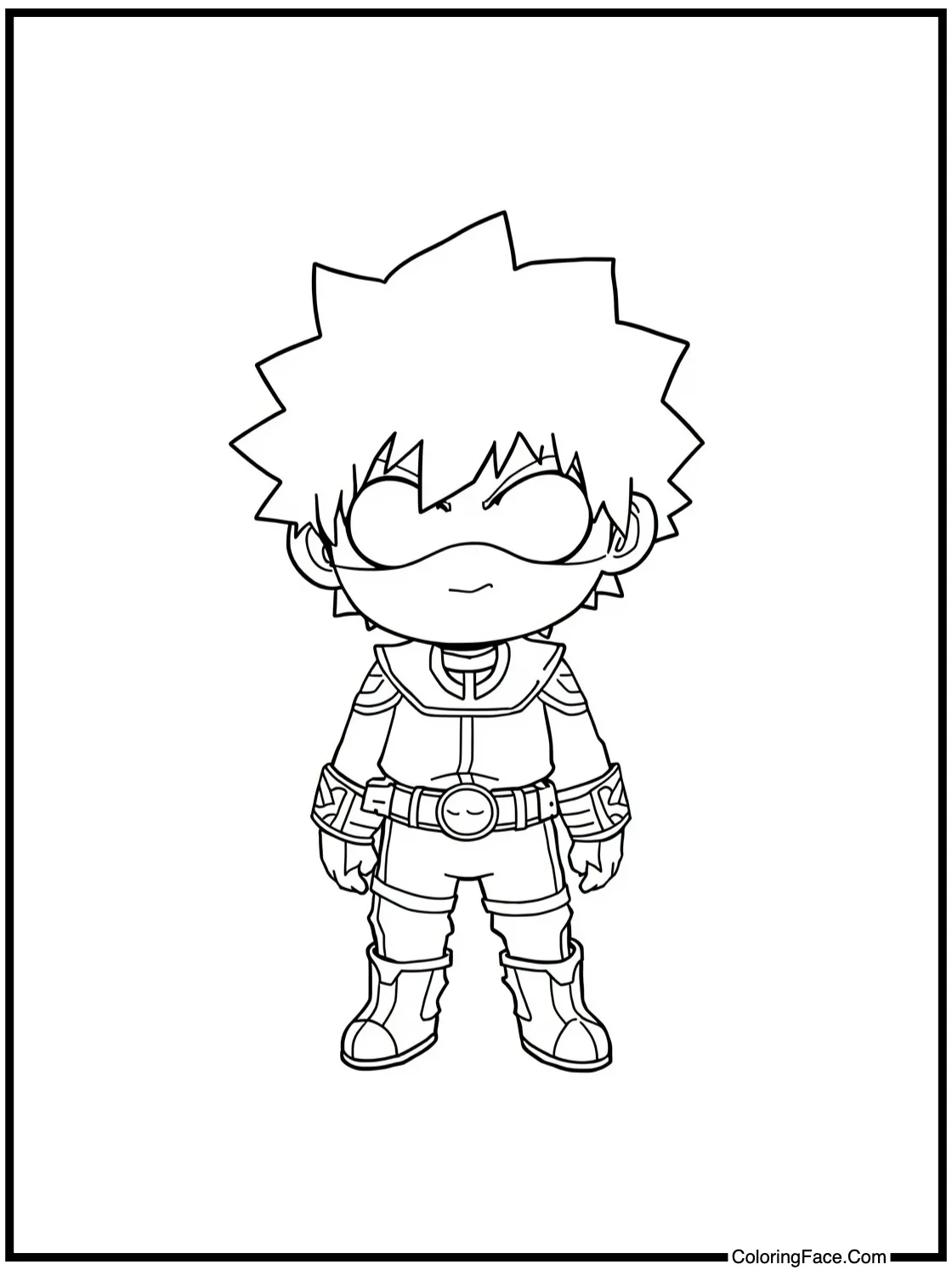 with a character leading