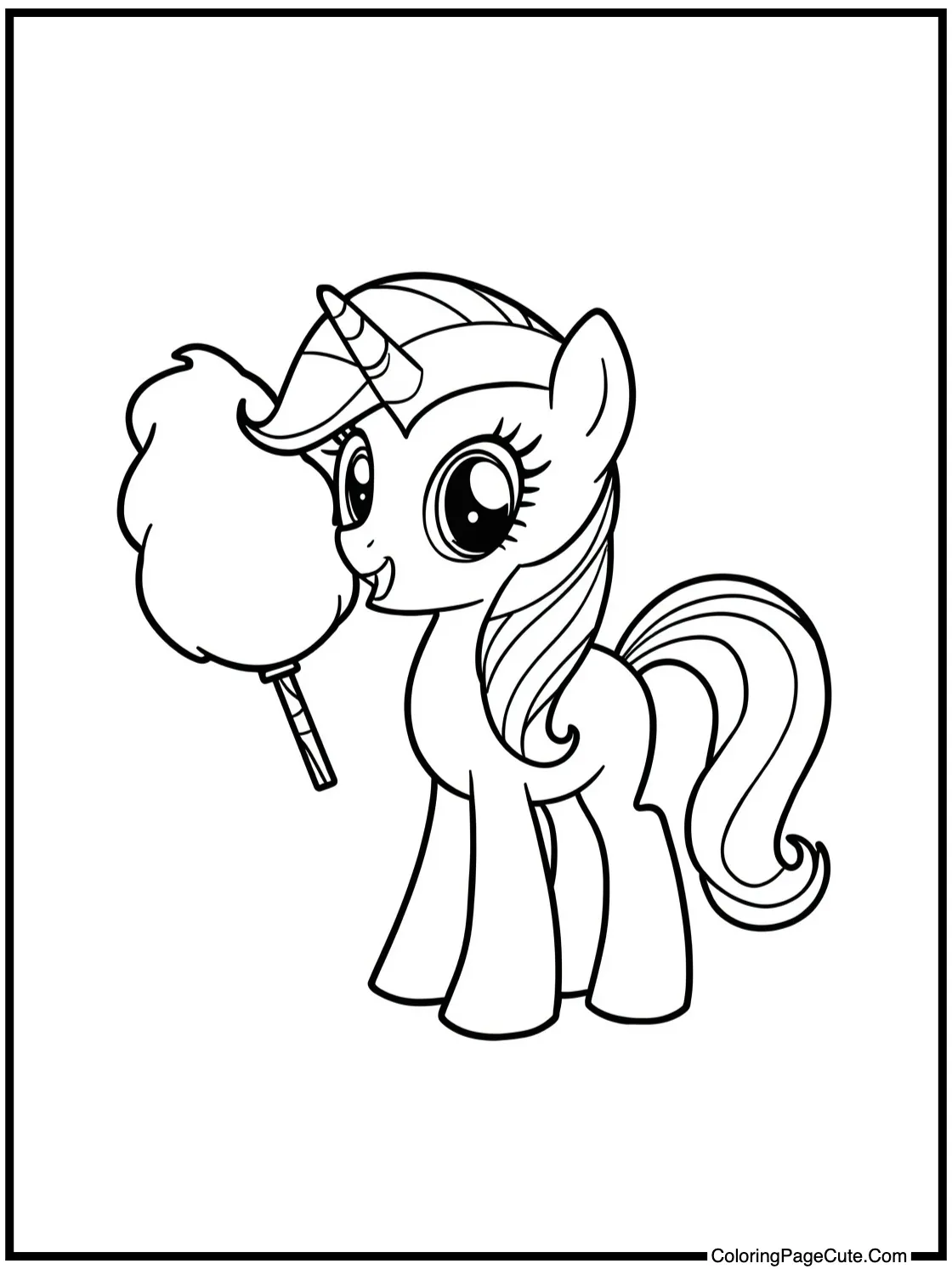 enjoying cotton candy