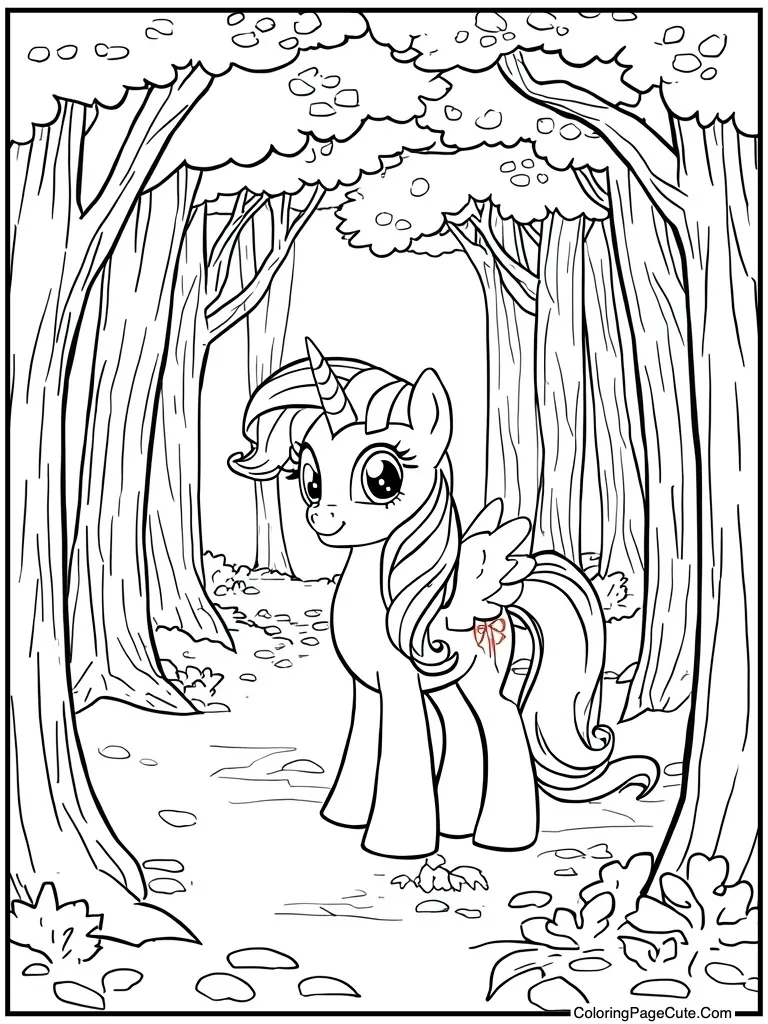 Unicorn reading magic book