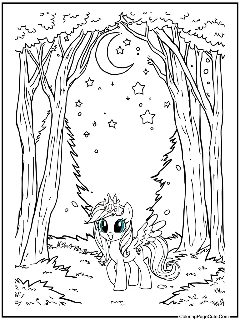 Moon princess starry night