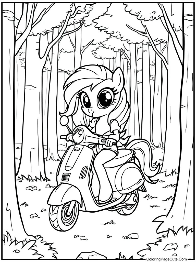 Scootaloo riding red scooter