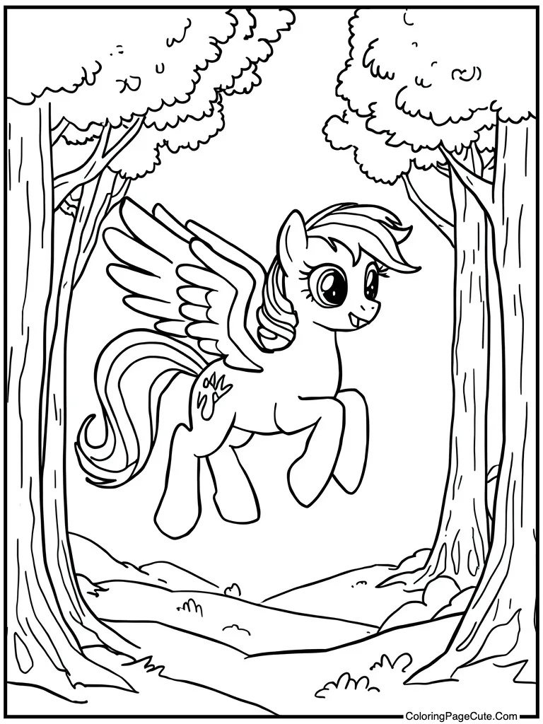 Pegasus flying very fast