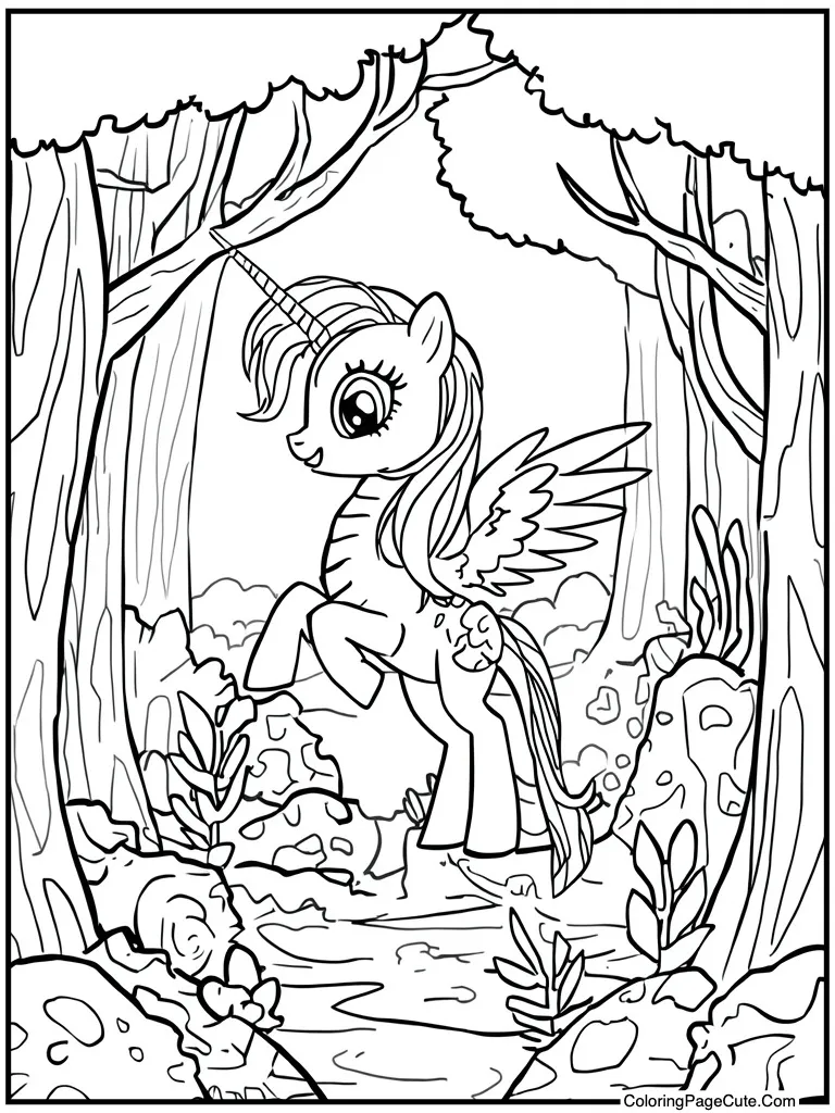 Sea horse swimming deep