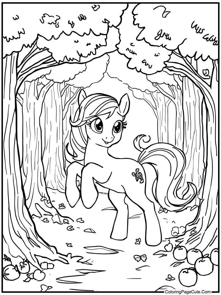 Earth mare kicking apples