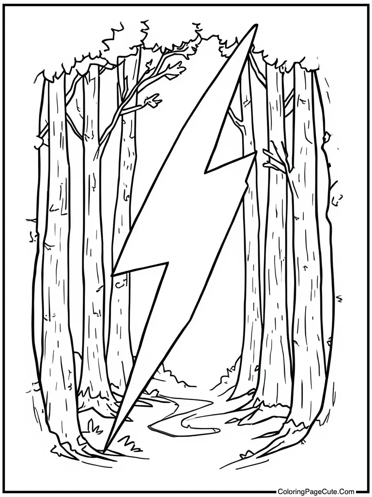 Lightning bolt mark shape