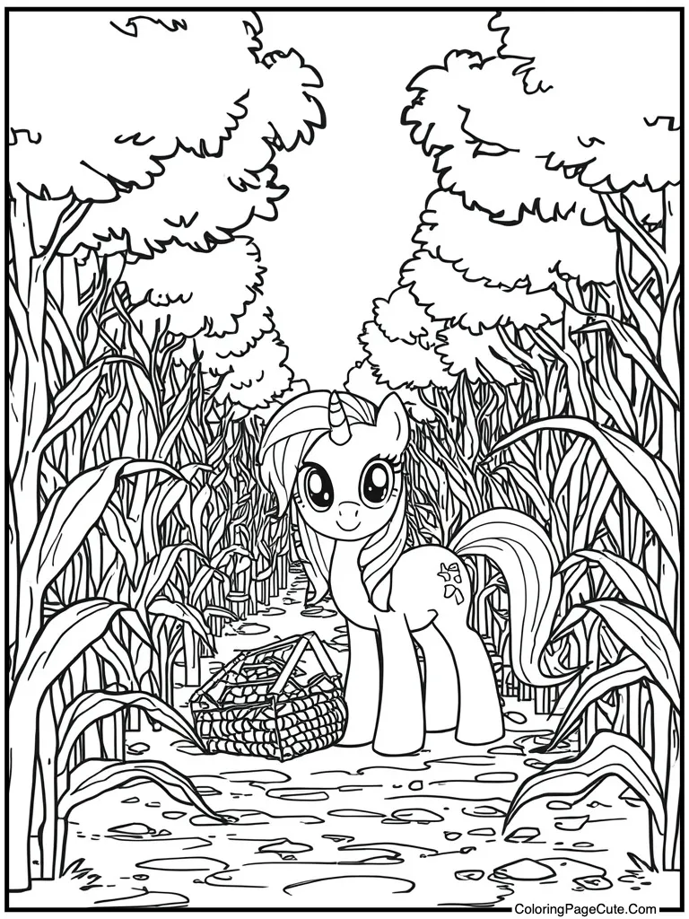 Harvesting corn on farm