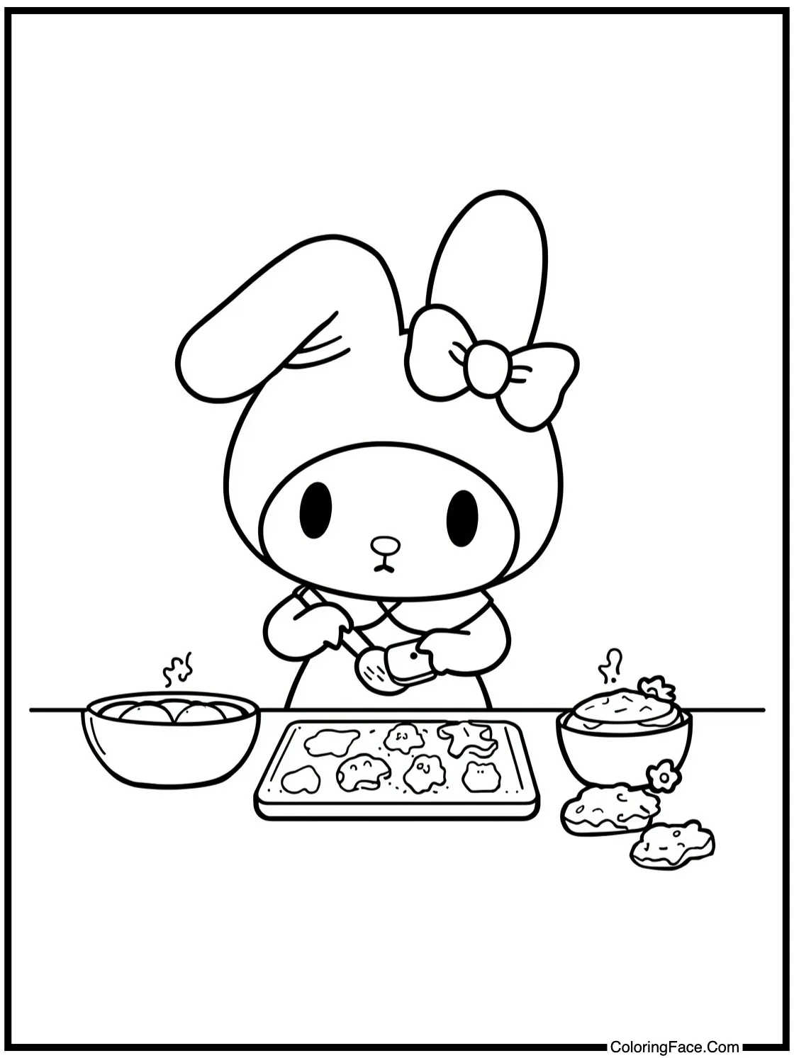 baking yummy cookies.