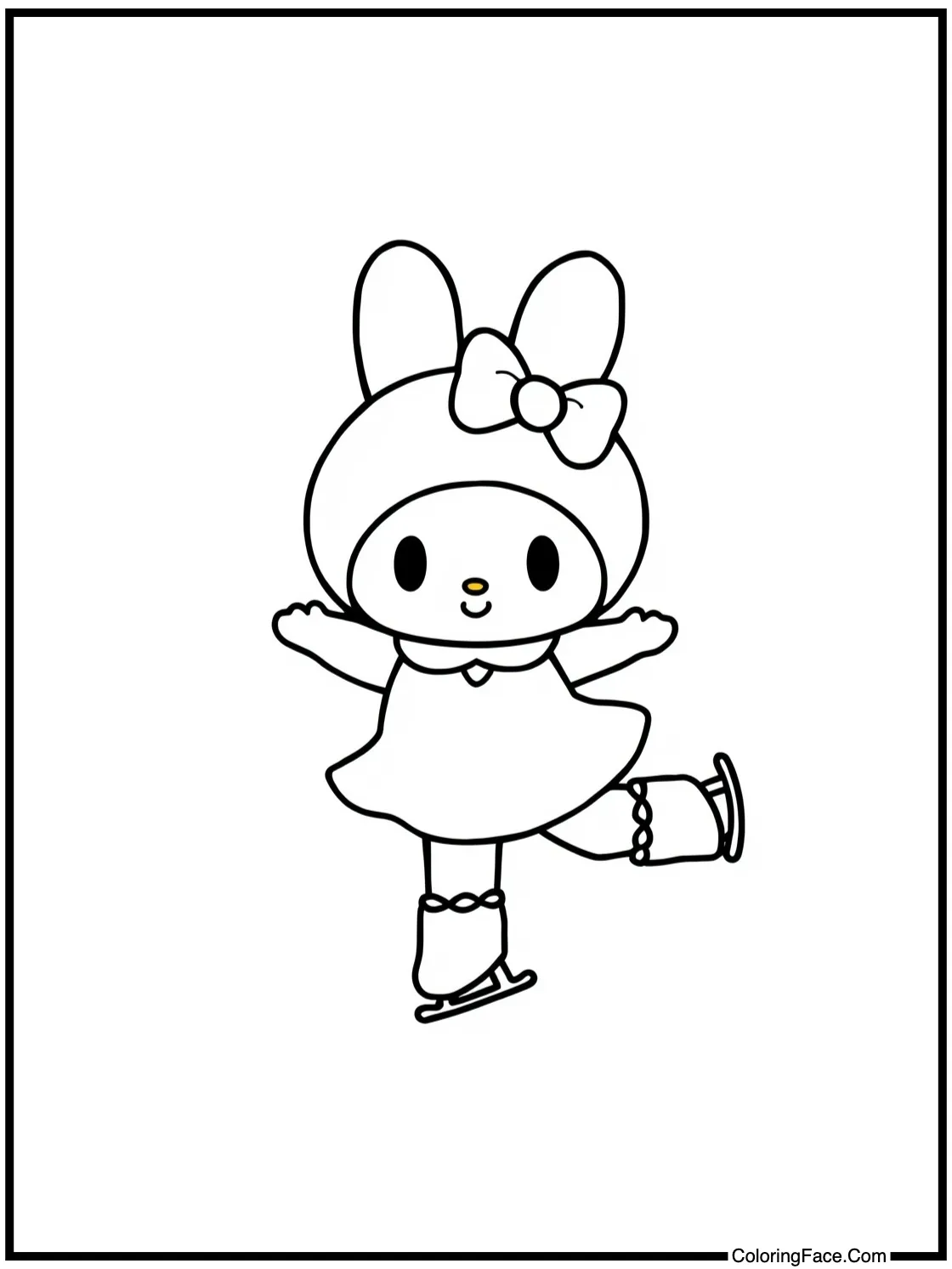 ice skating gracefully.