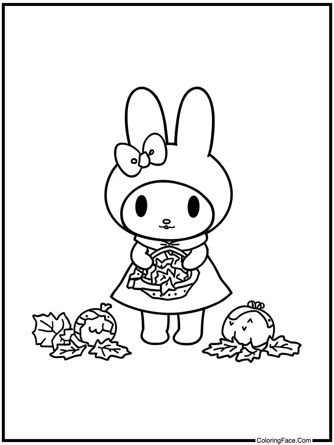 collecting autumn leaves.