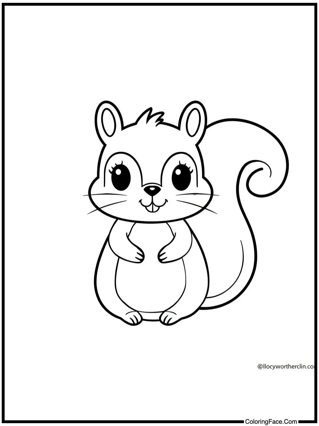 with a friendly squirrel.