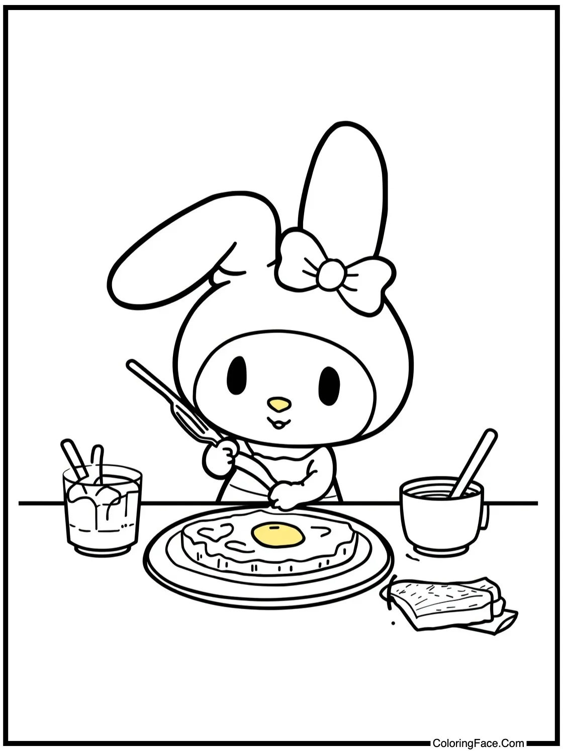 having breakfast fun.