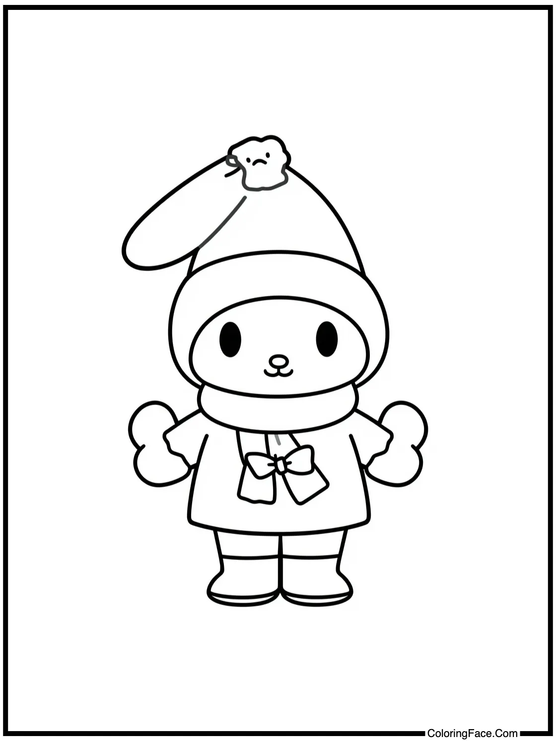 wearing warm mittens.