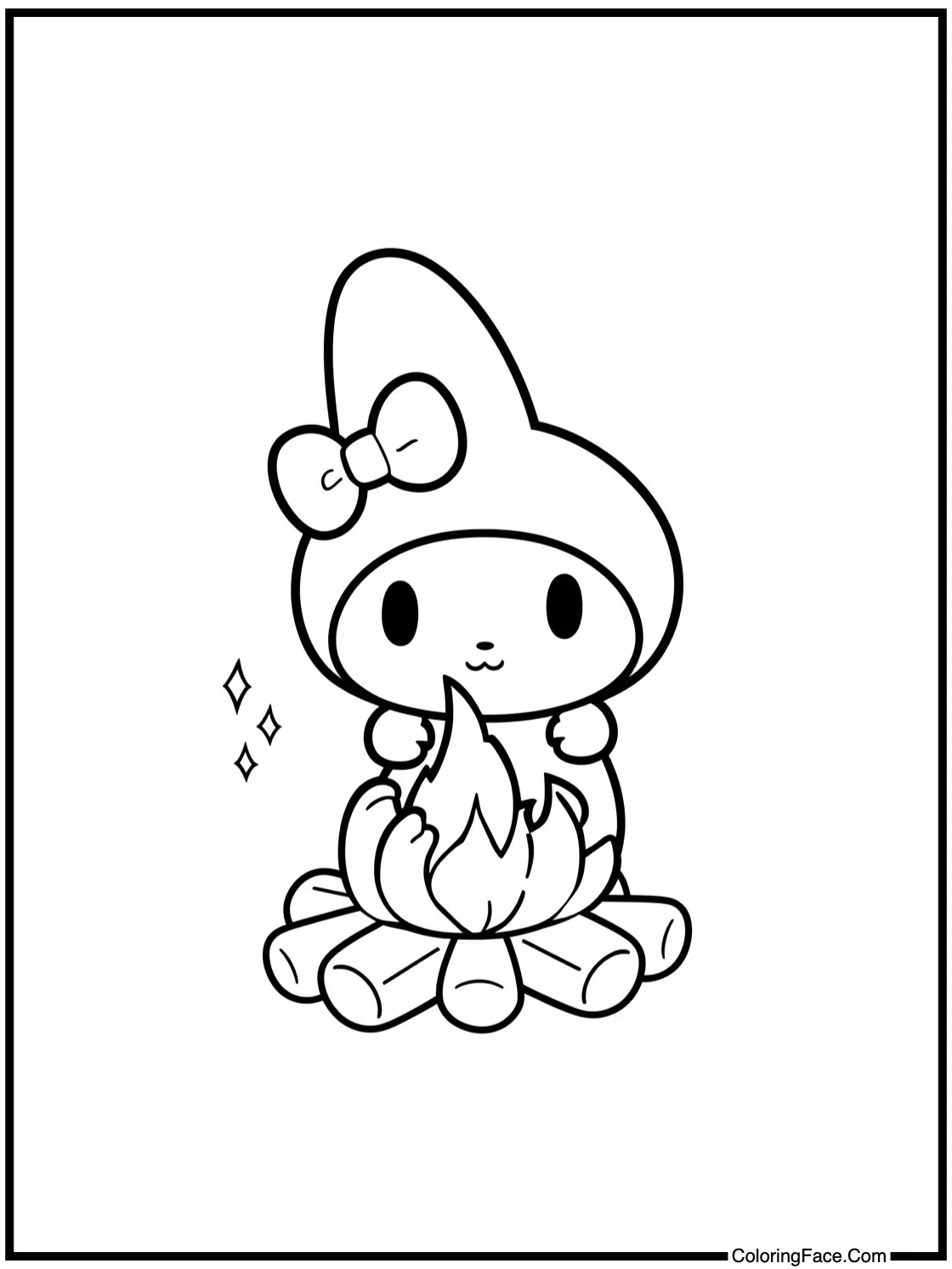 enjoying a warm fire.