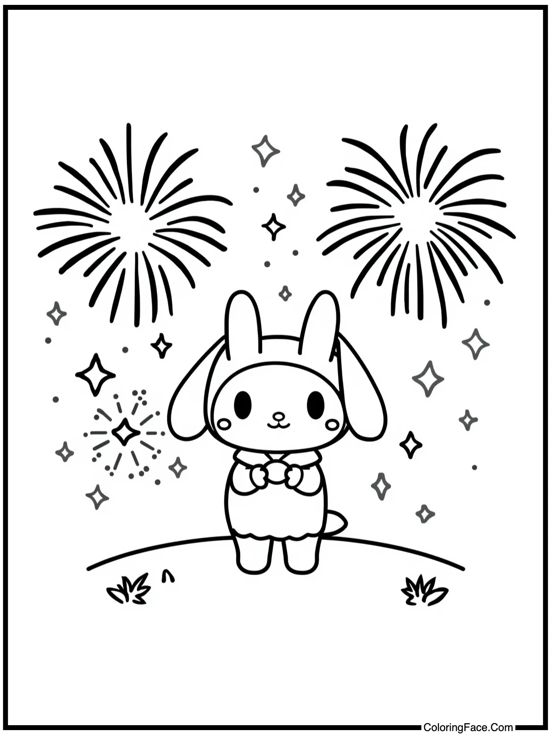 watching fireworks light.