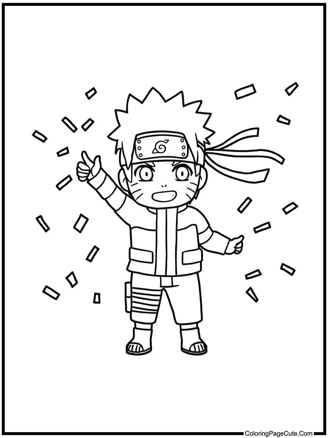 celebrating with confetti