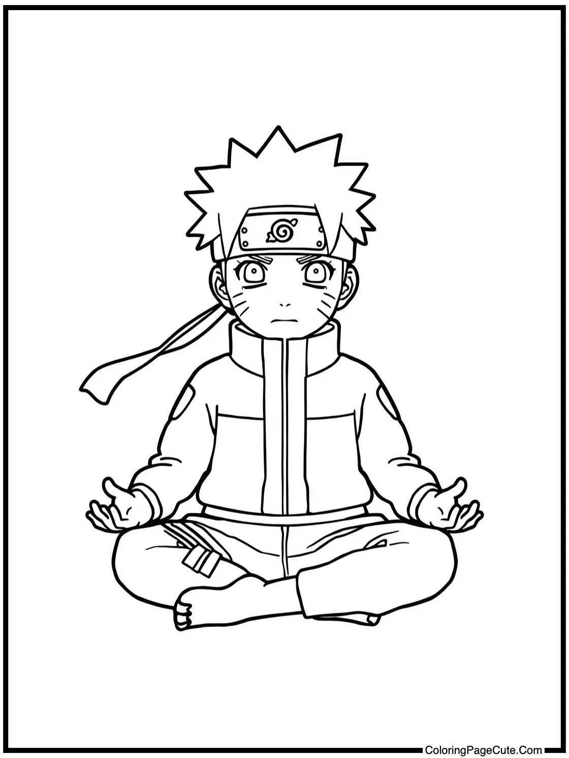 meditating calmly