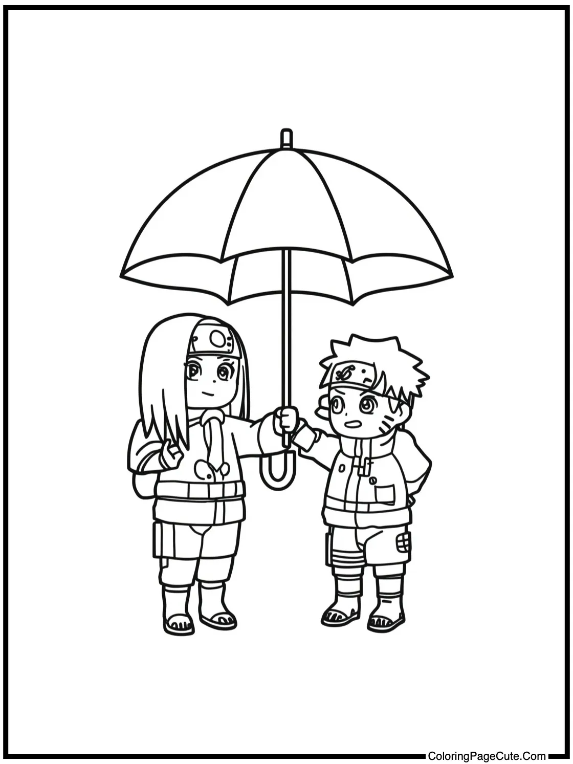 sharing umbrella