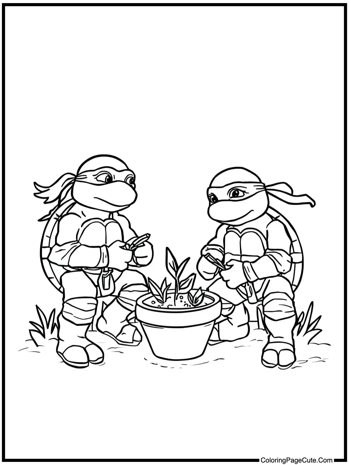 gardening peacefully