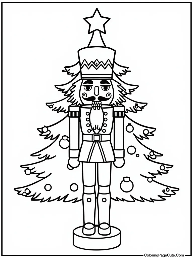 Standing under Christmas tree