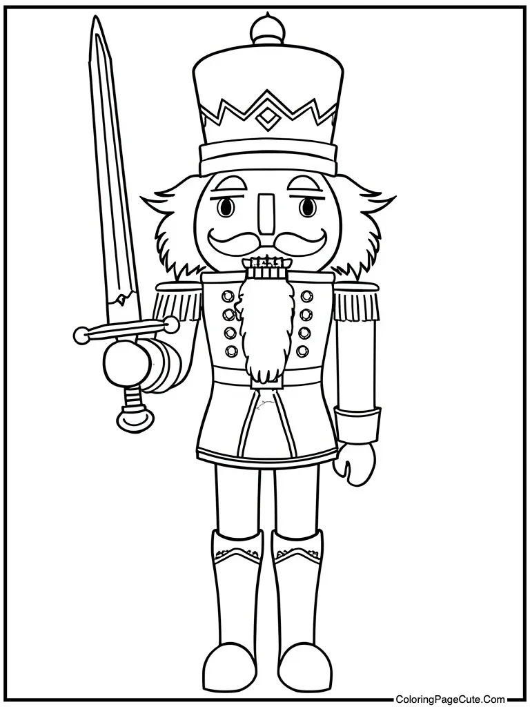 Holding golden sword