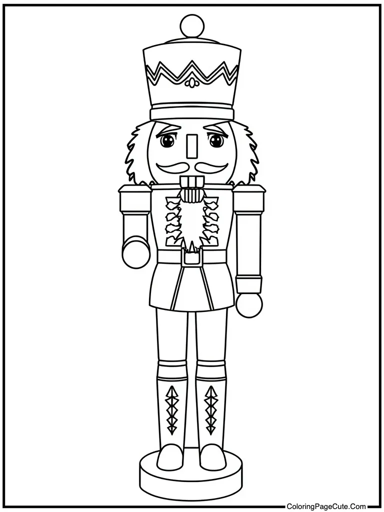 Winking wooden figure