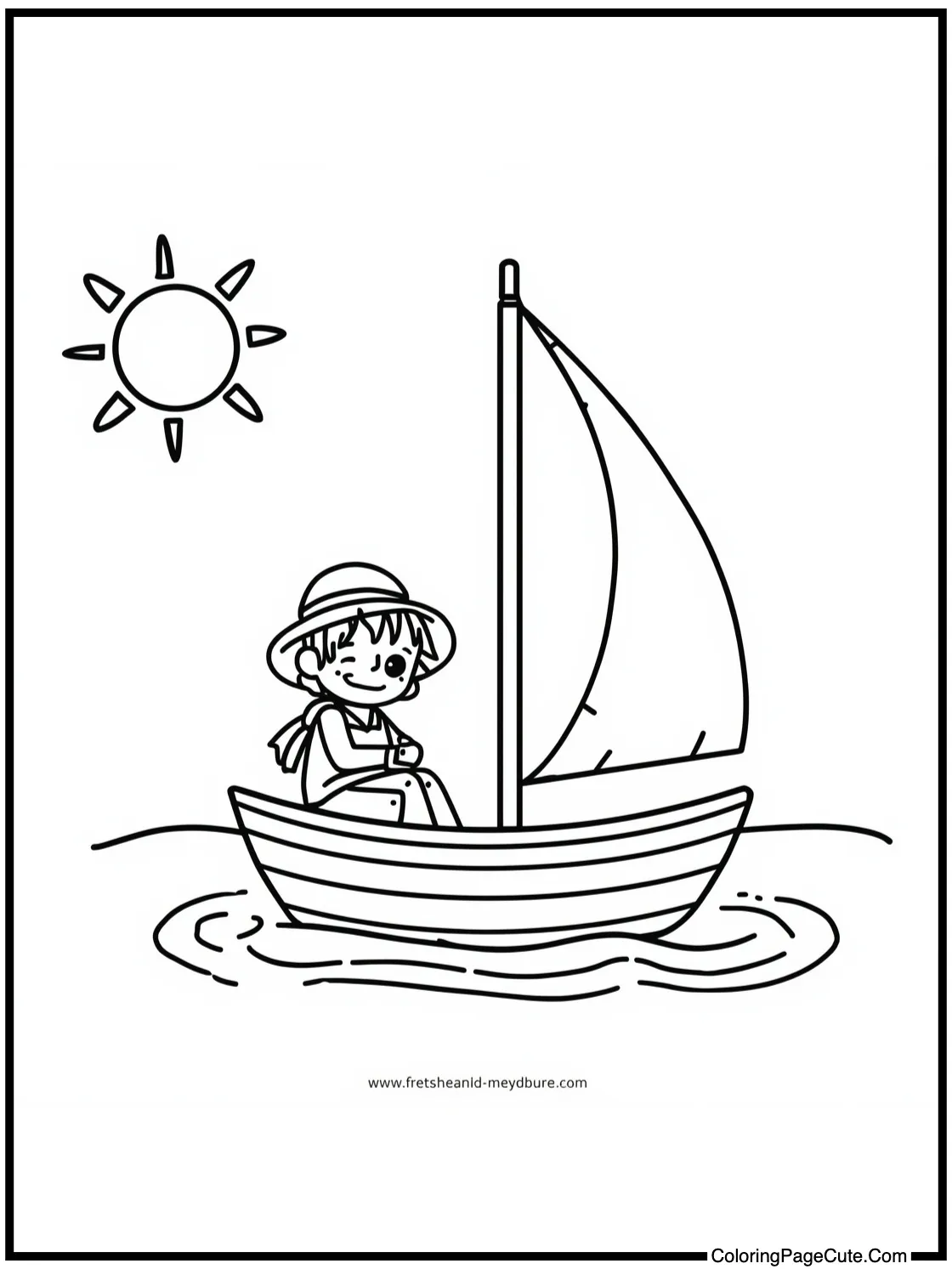 Sunny sailing peacefully.