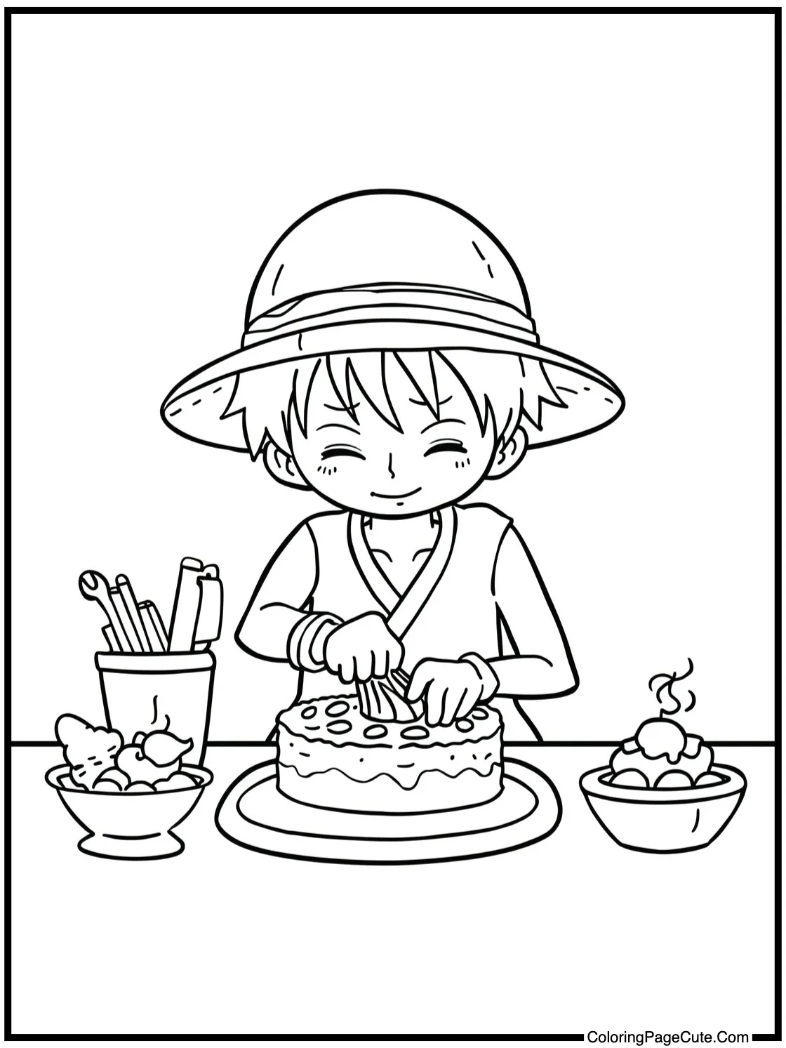 Sanji baking treats.