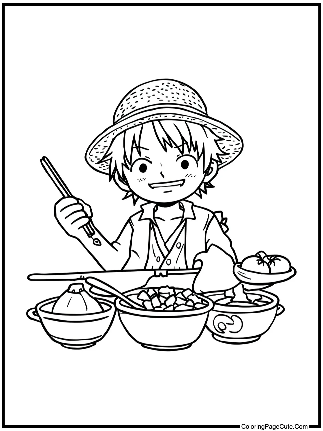 Sanji serving dishes.