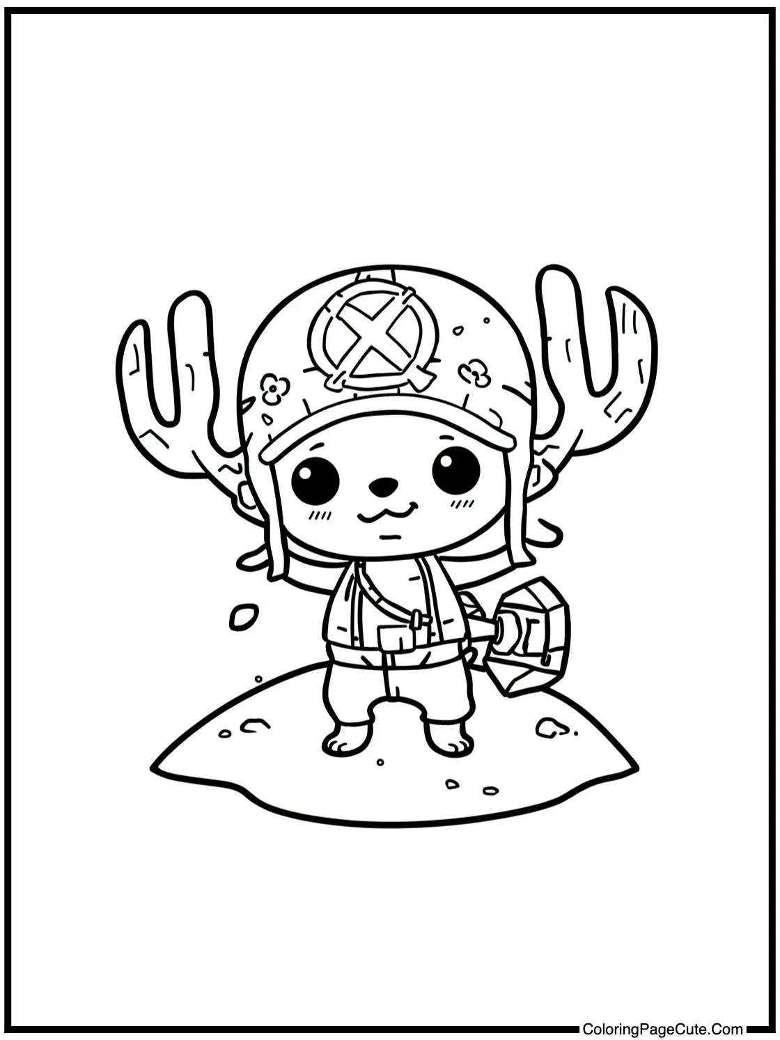 Chopper exploring island.