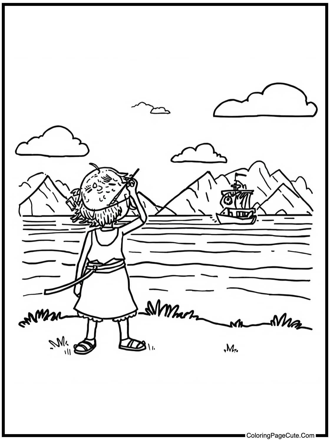 Zoro admiring scenery.