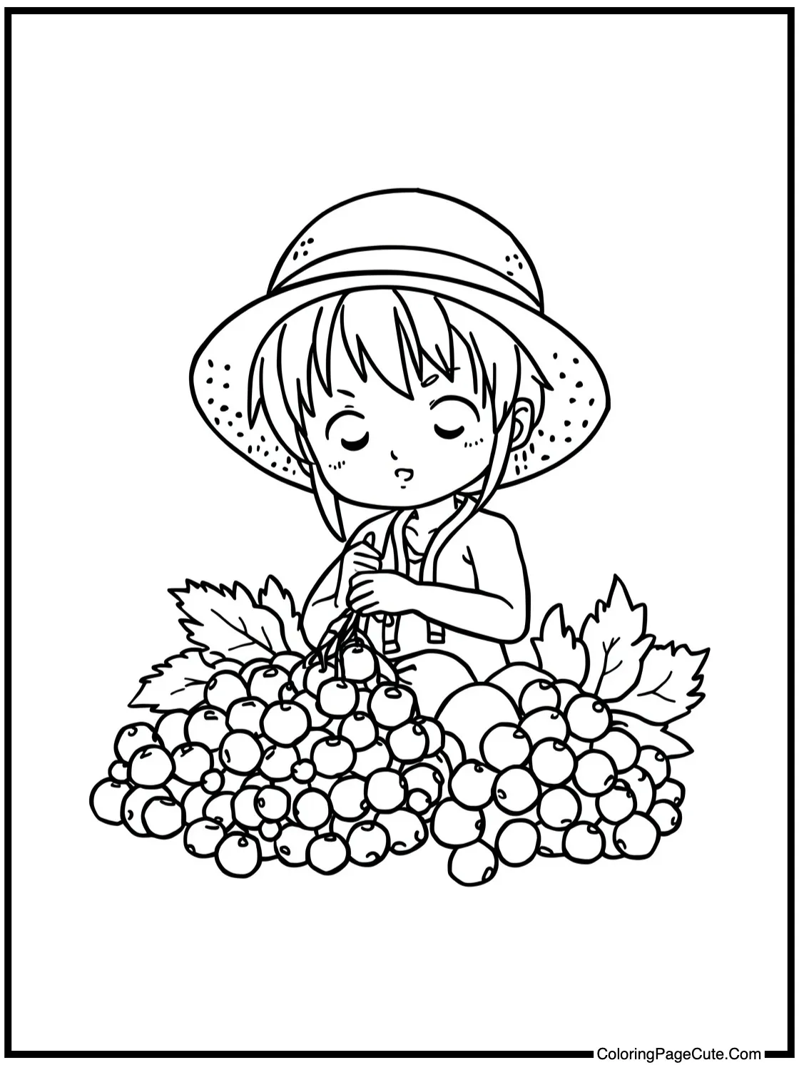 Nami counting berries.
