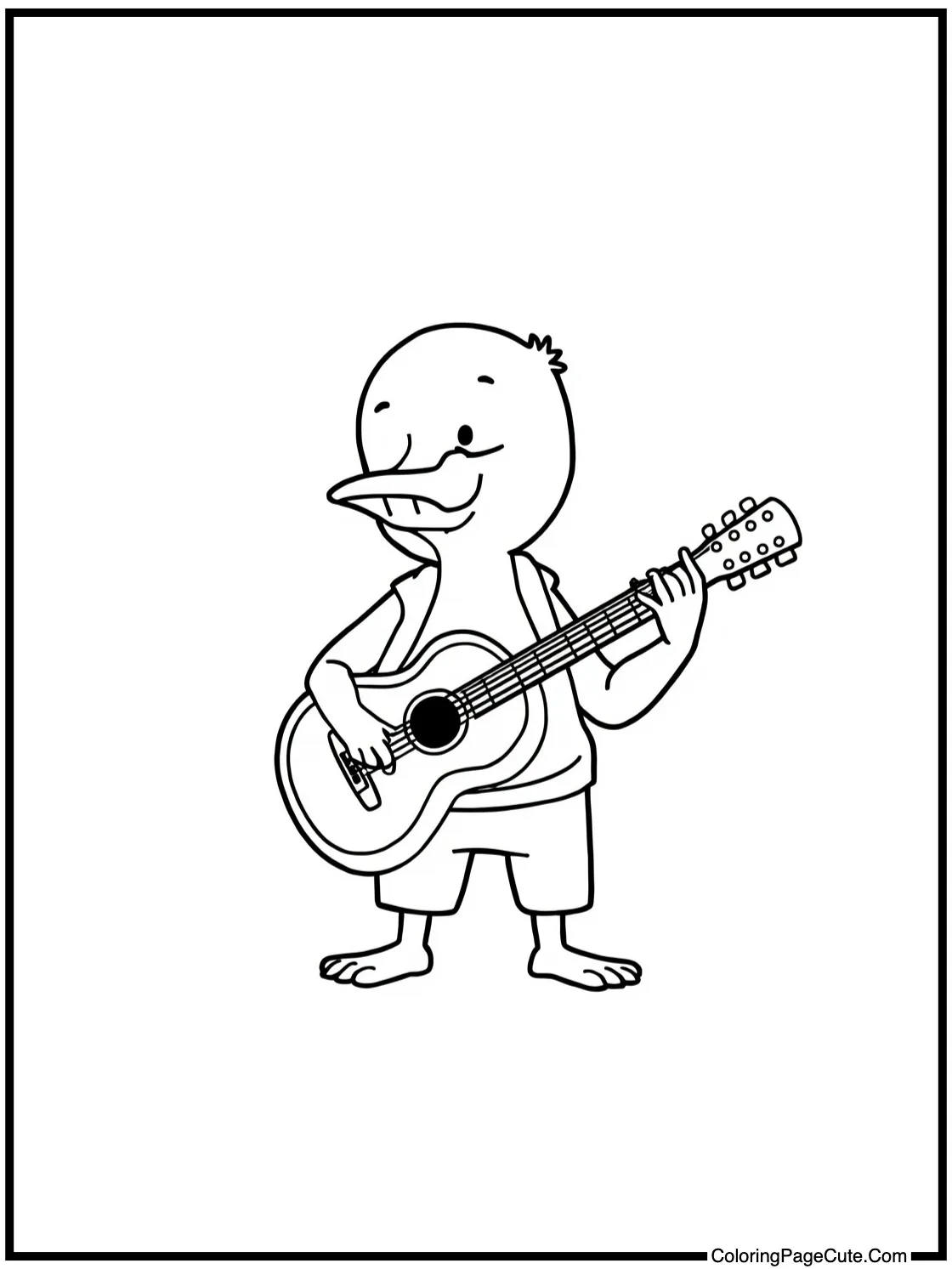 Brook playing cheerful tunes.