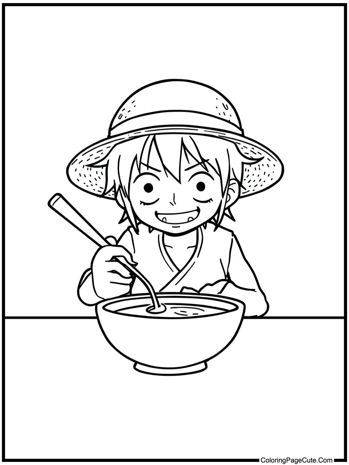 Sanji making special soup.
