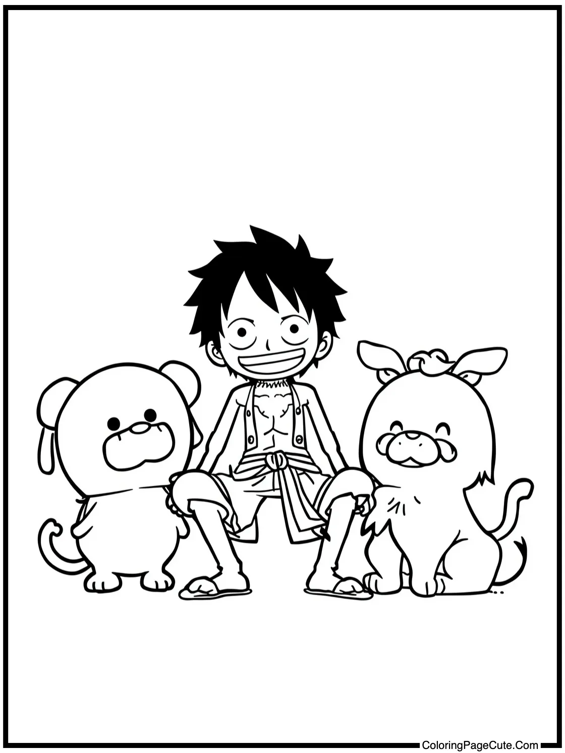 Luffy finding new friends.