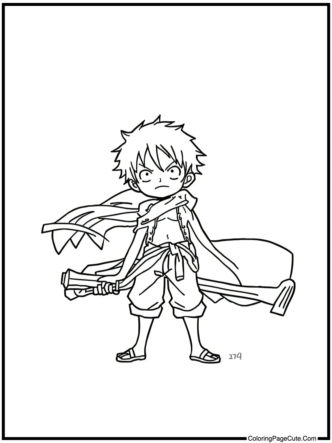 Zoro enjoying the breeze.