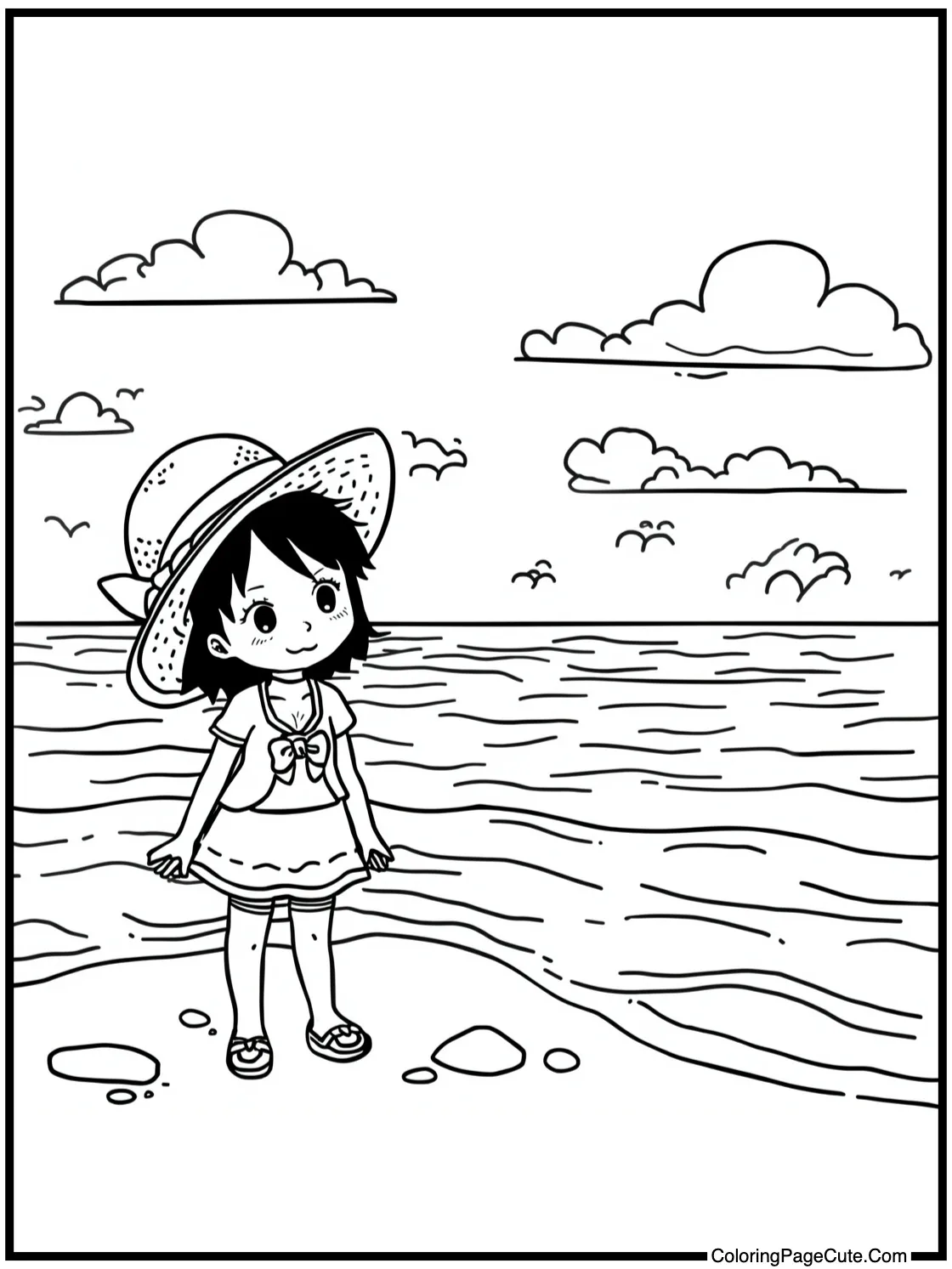 Nami admiring ocean view.