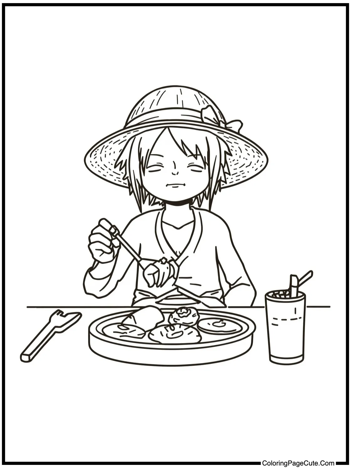 Sanji making a feast.
