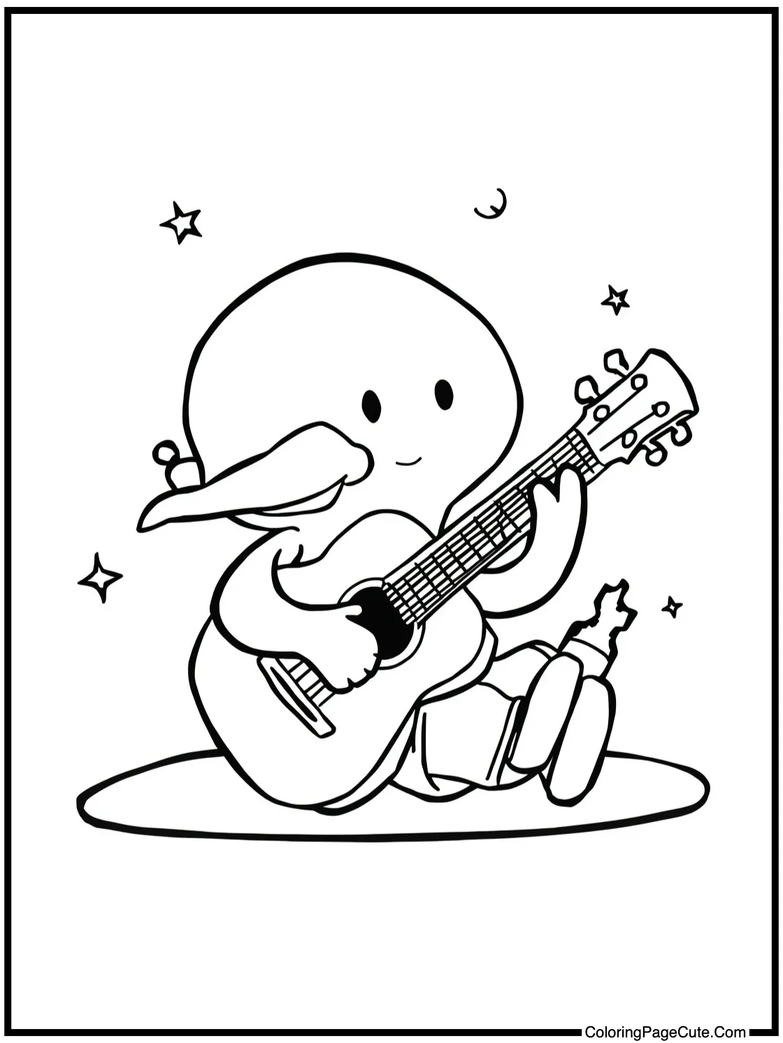 Brook playing a lullaby.