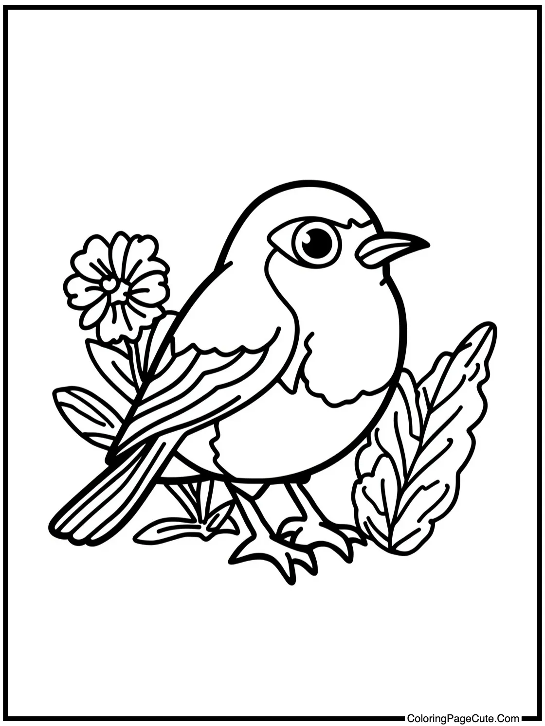 Robin collecting unique plants.