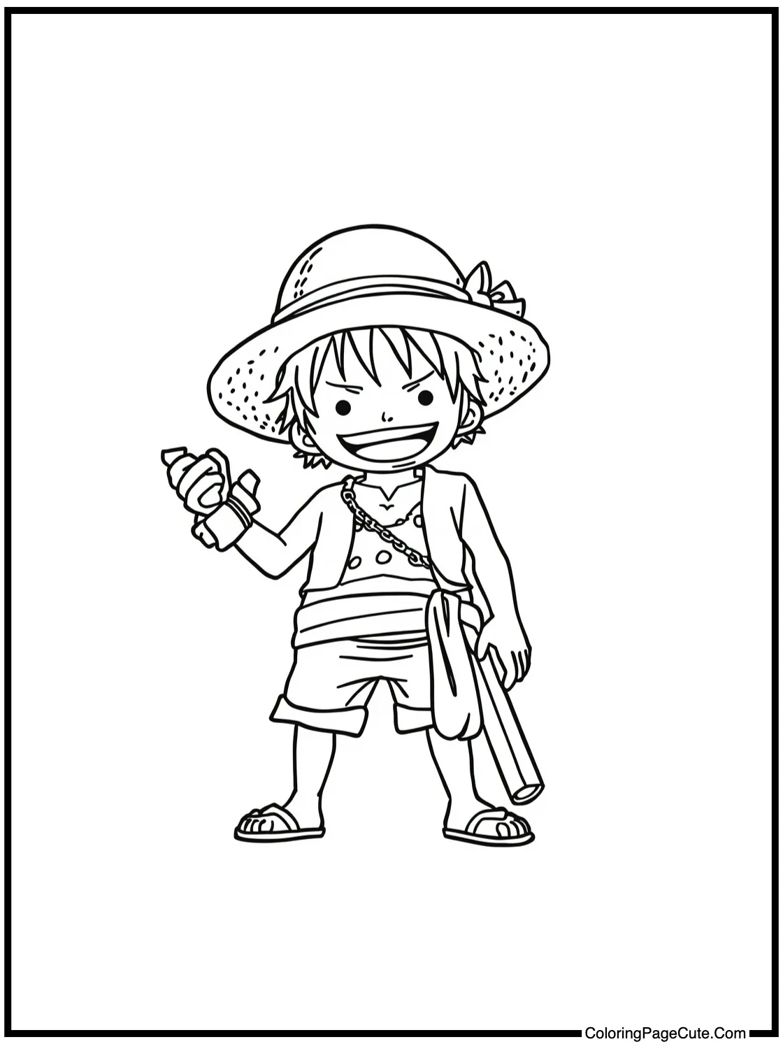 Usopp telling grand tales.