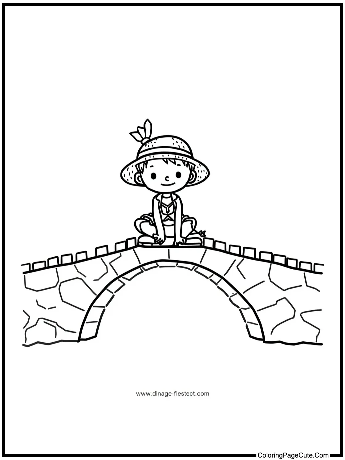 Franky building a bridge.