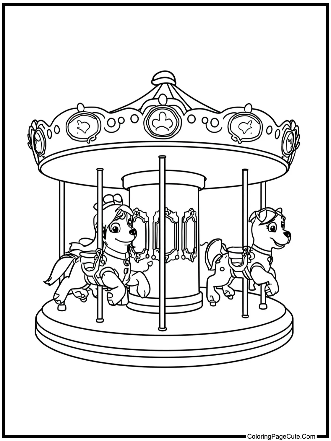 riding a carousel