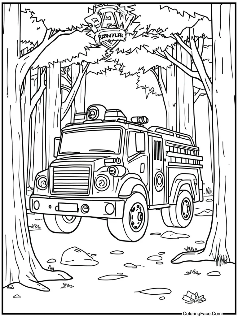 Red fire engine truck