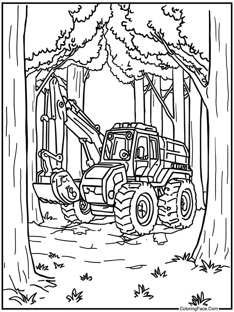 Yellow construction digger vehicle