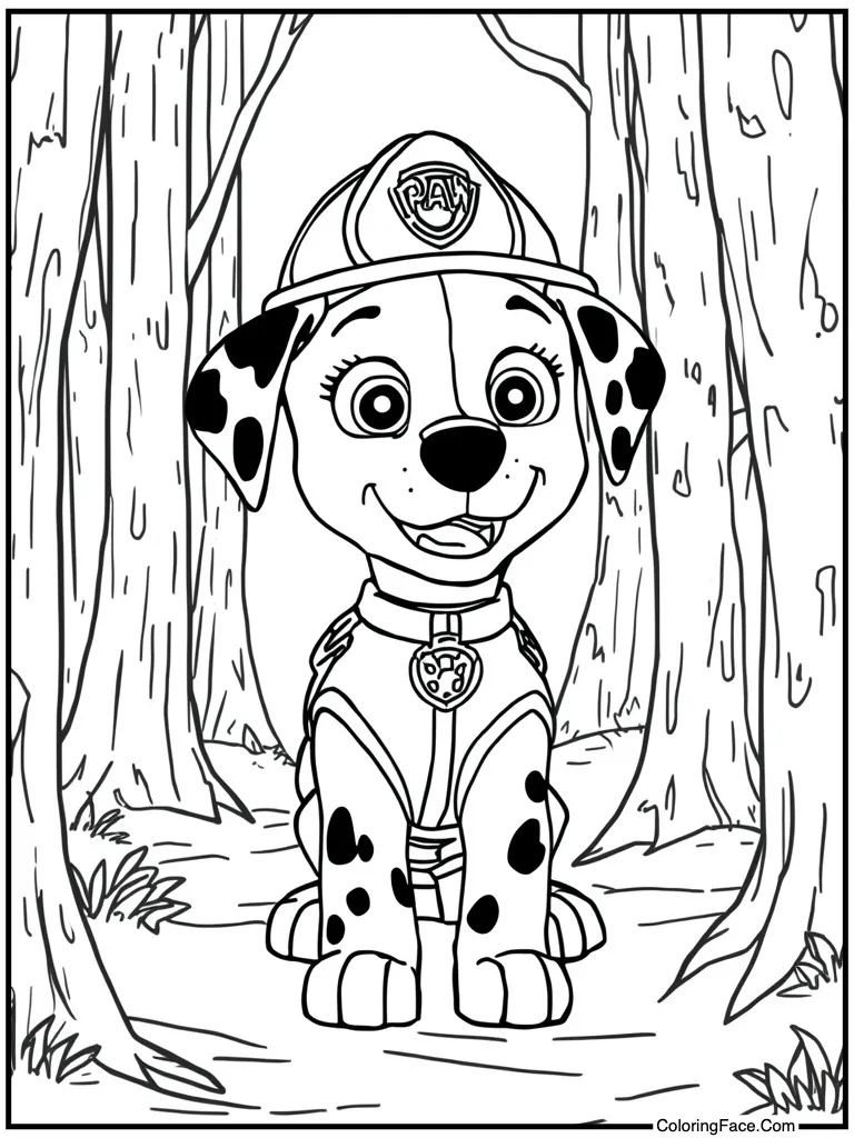 Dalmatian fire fighter pup
