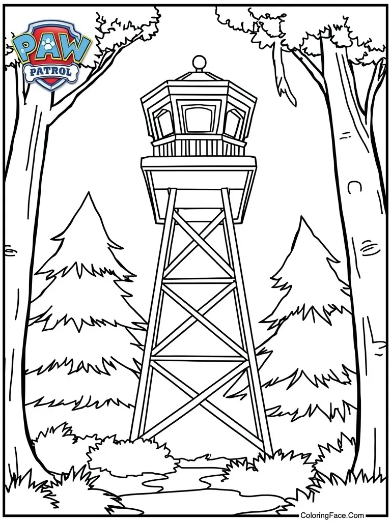 Tall lookout tower view