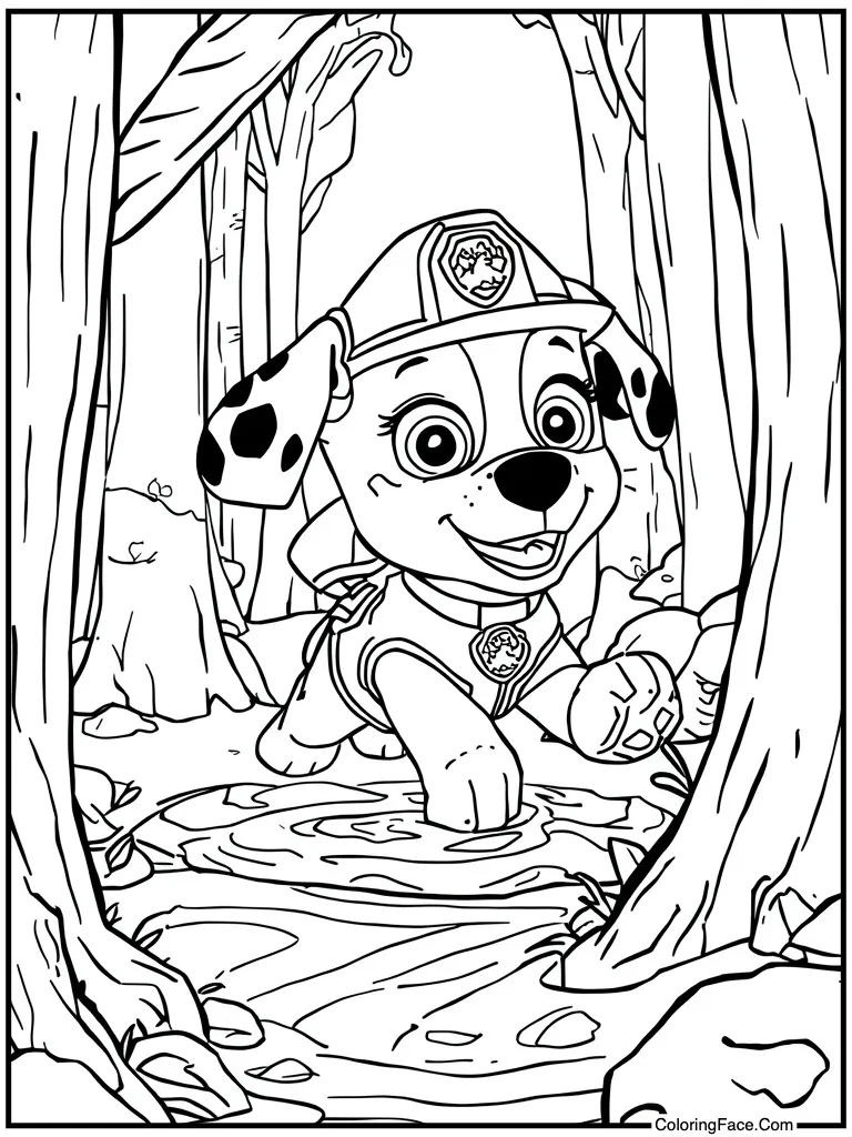 Water pup diving deep